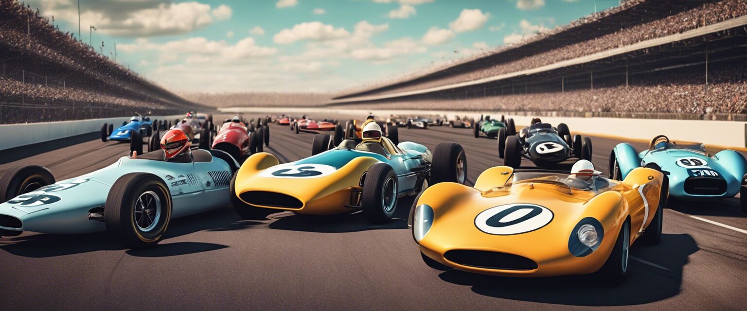 Vintage Indy 500 Race Track Poster