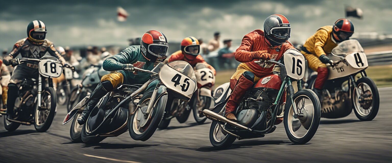 Collection of vintage motorcycle racing posters